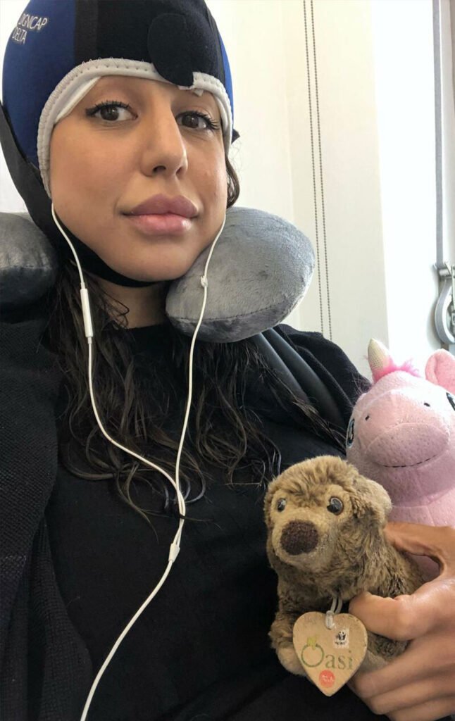 Valentina Liberatore casco refrigerante in chemioterapia